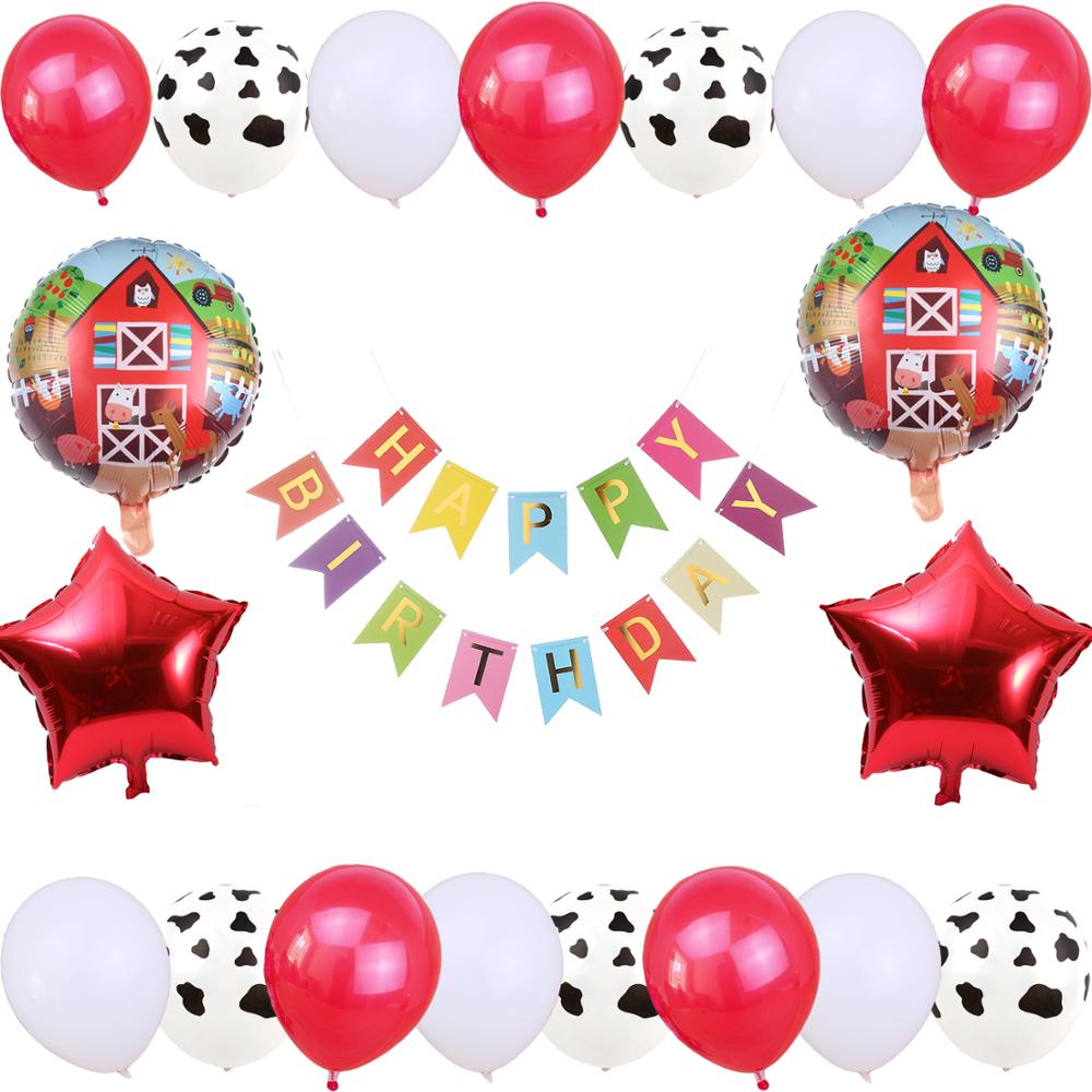 Fazenda Fazenda Vaca Balões Decorações da Festa de Animais para Crianças Menino ou Meninas Fontes Do Partido De Aniversário Fazenda Curral