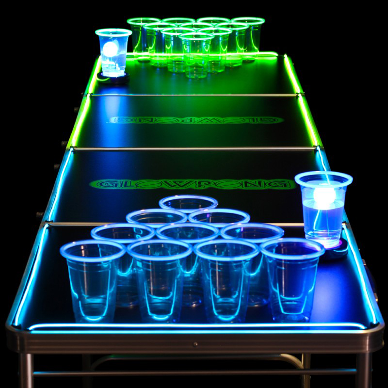 Hot Selling Ultimate Beer Pong Table Beer Pong Table Illuminated Foldable Cold Beer Ping Pong Table
