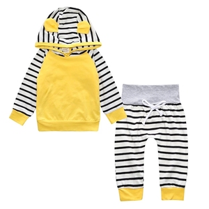 Wholesale Baby Clothes Soft Kid Pajama New Born Baby's Sleep Wear Hoodie Set High Quality Infant Clothing