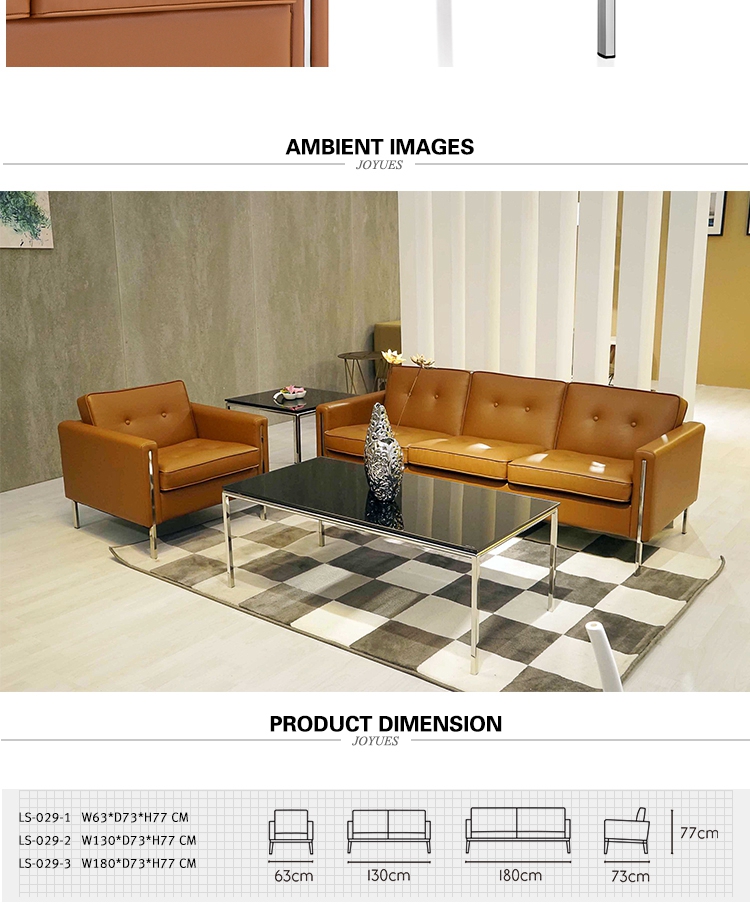 LS-029 china guangzhou online shopping modern metal frame genuine or synthetic leather sofa furniture