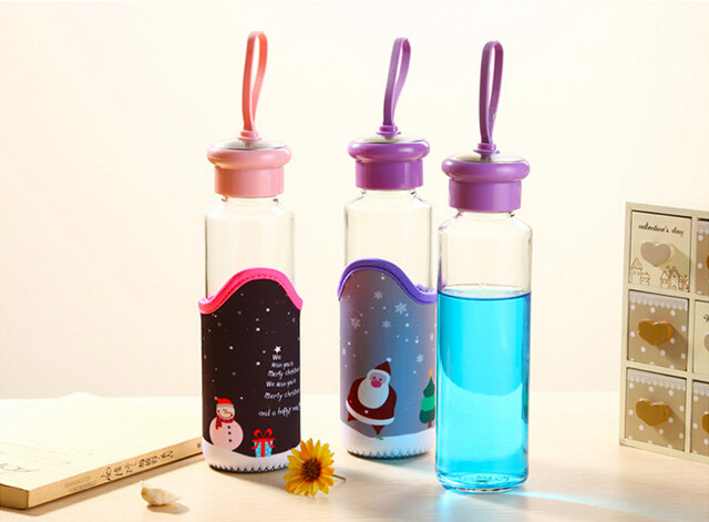 Wholesale Custom Eco-friendly Sport glass water bottle heat resistant water bottle