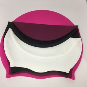 Waterproof custom print silicone swim caps for large heads