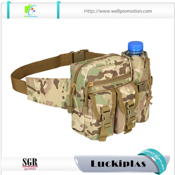 Marsupio fantasia in nylon mimetico impermeabile personalizzato con portabottiglie