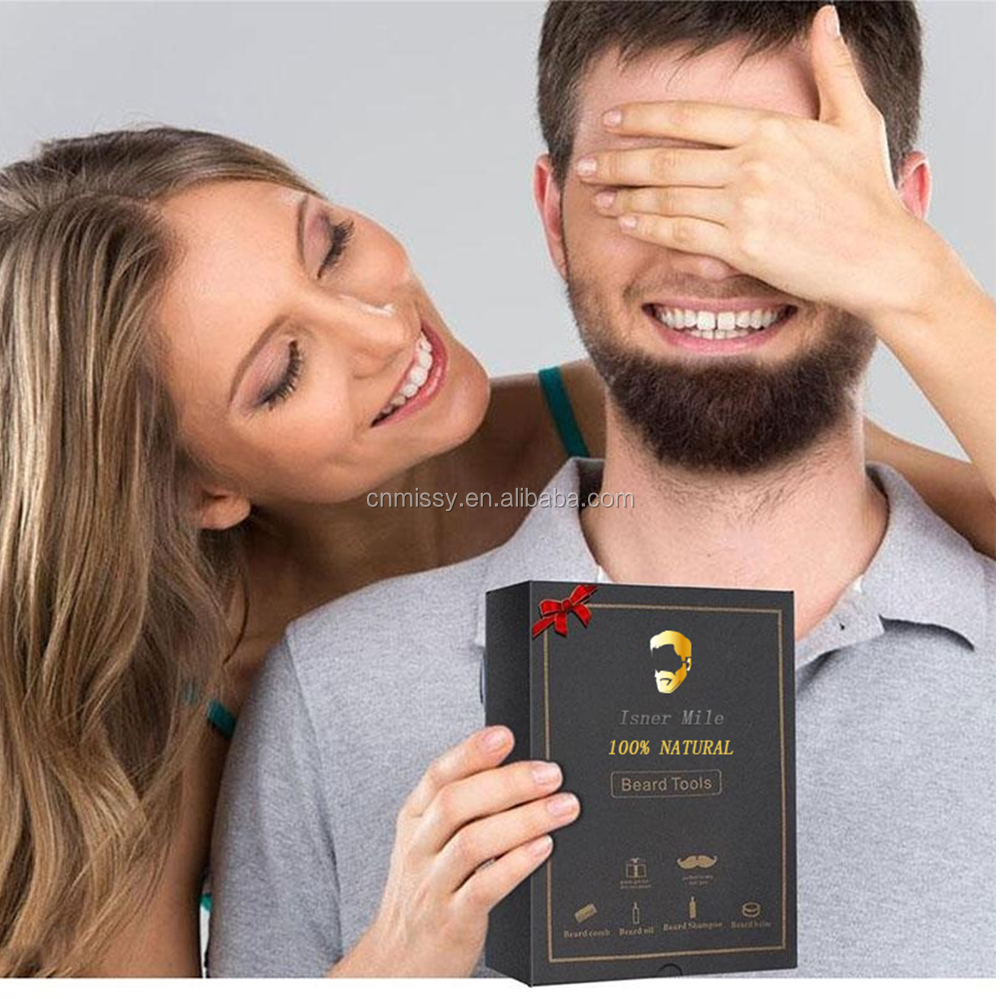 [MISSY]OEM/ODM Private Label 100% Natural Beard Grooming Kit Beard Growth Gift Sets for Men/Dad/Husband