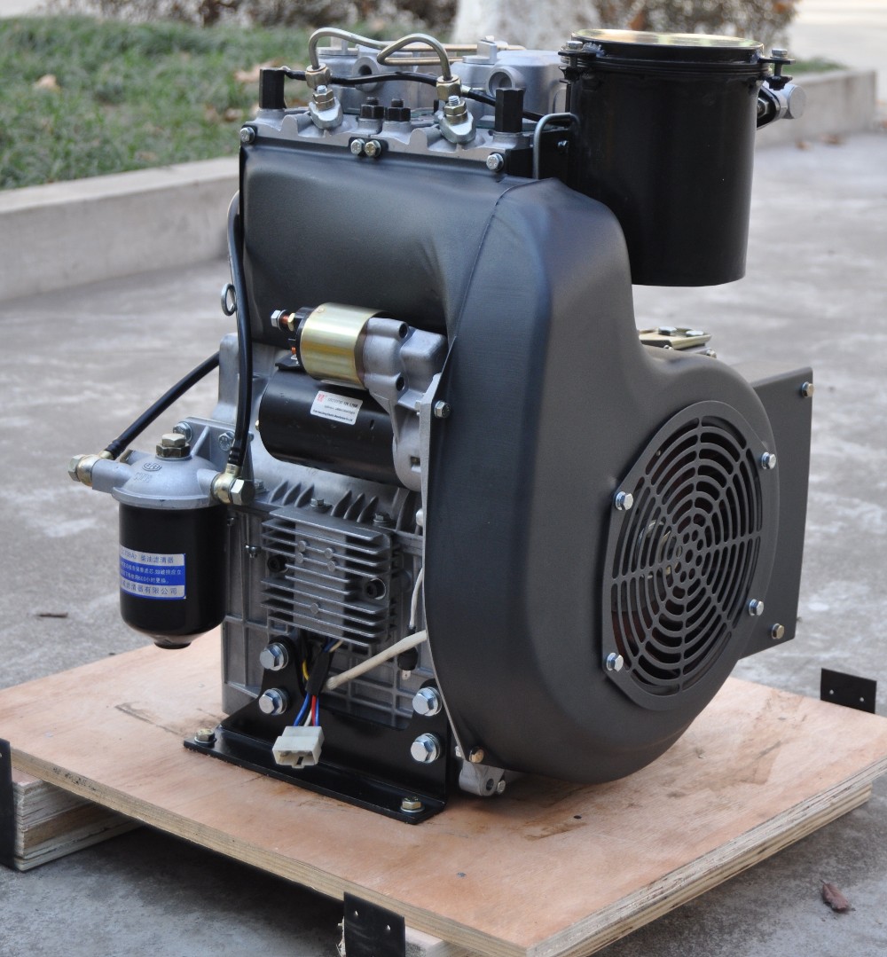 12ld477-2 20hp 风冷 2 缸 18hp 小型柴油发动机 hf-a20f lombadini