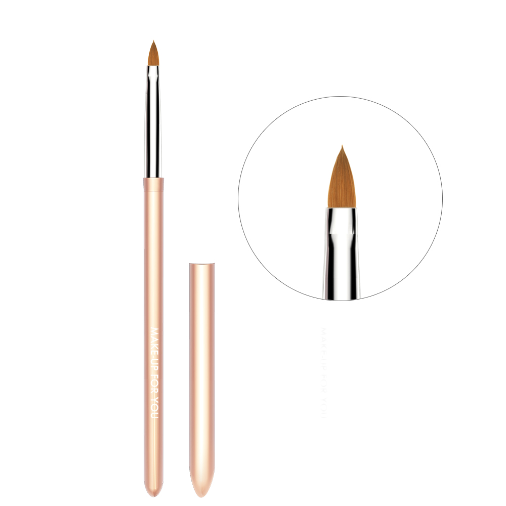 Top quality professional manufacture cheap hot sell Metal Handle Kolinsky cosmetic makeup Nail Art Gel Brush for girls/beauty