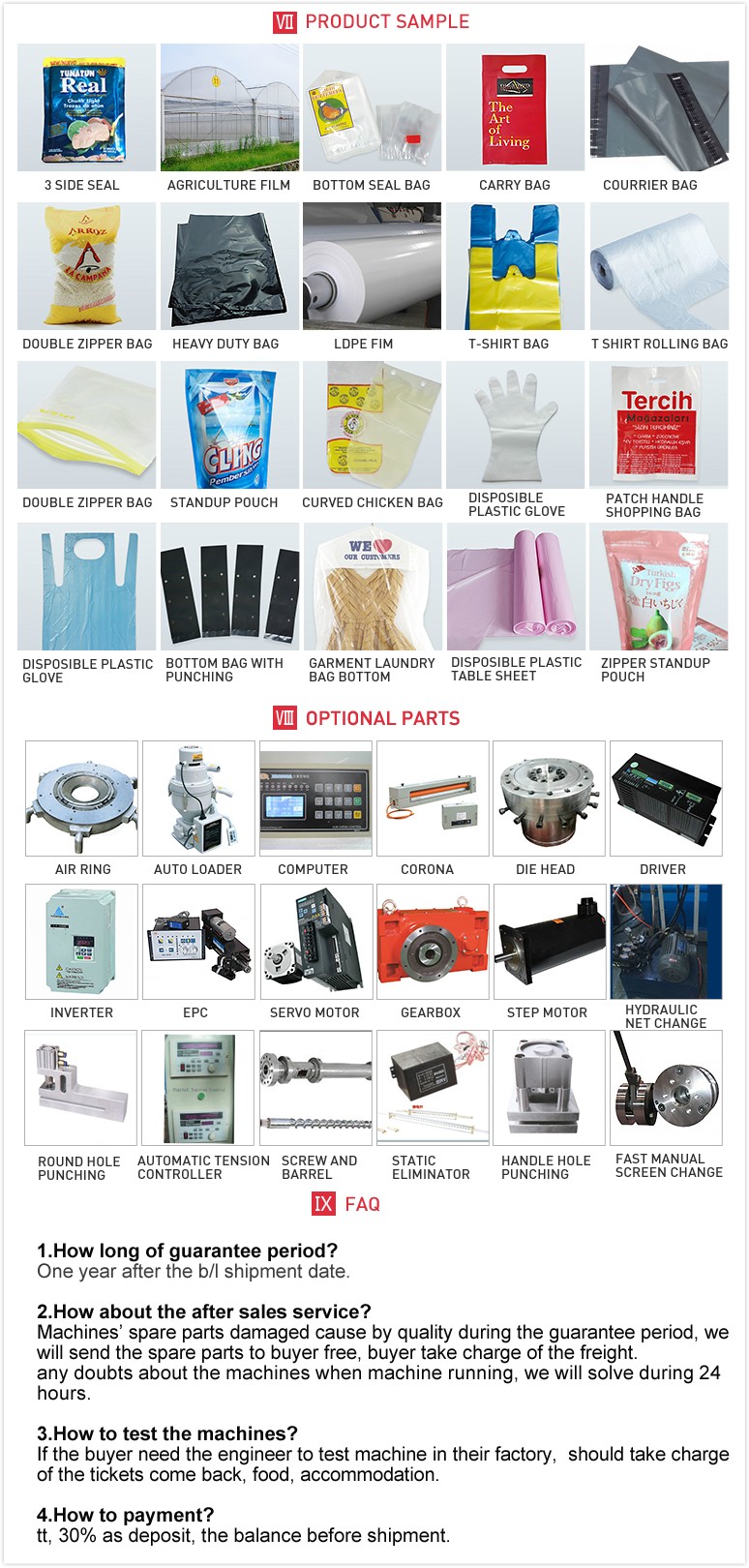 rotary die head pp blowing film machine