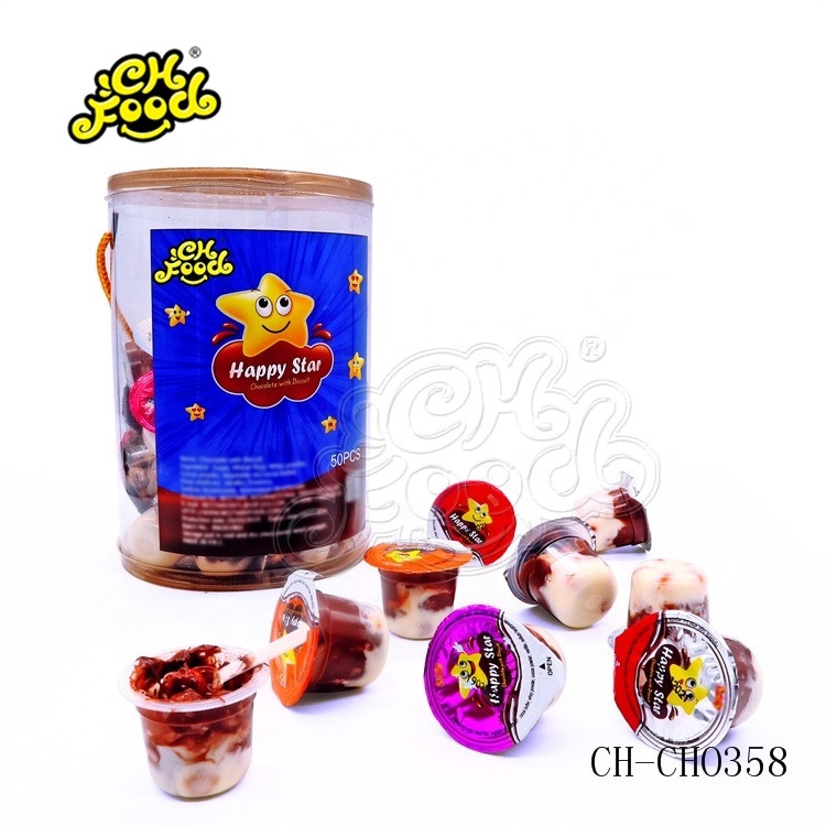Cheap Price Butterfly Shape Chocolate Cup With Biscuit Candy