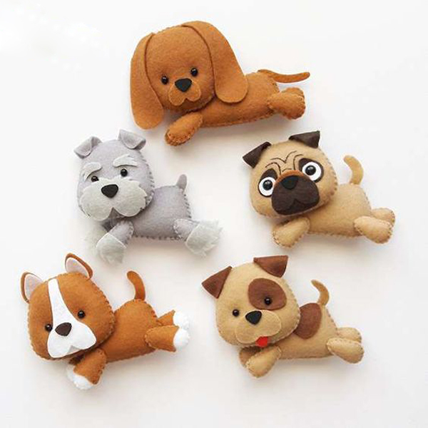 Войлочные животные ручной работы куклы индивидуальный логотип Шерсть Войлок украшения игрушки