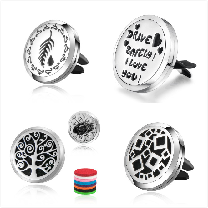 Индивидуальный автомобильный диффузор медальон из нержавеющей стали ароматерапия эфирное масло автомобильный диффузор вентиляционные отверстия зажим