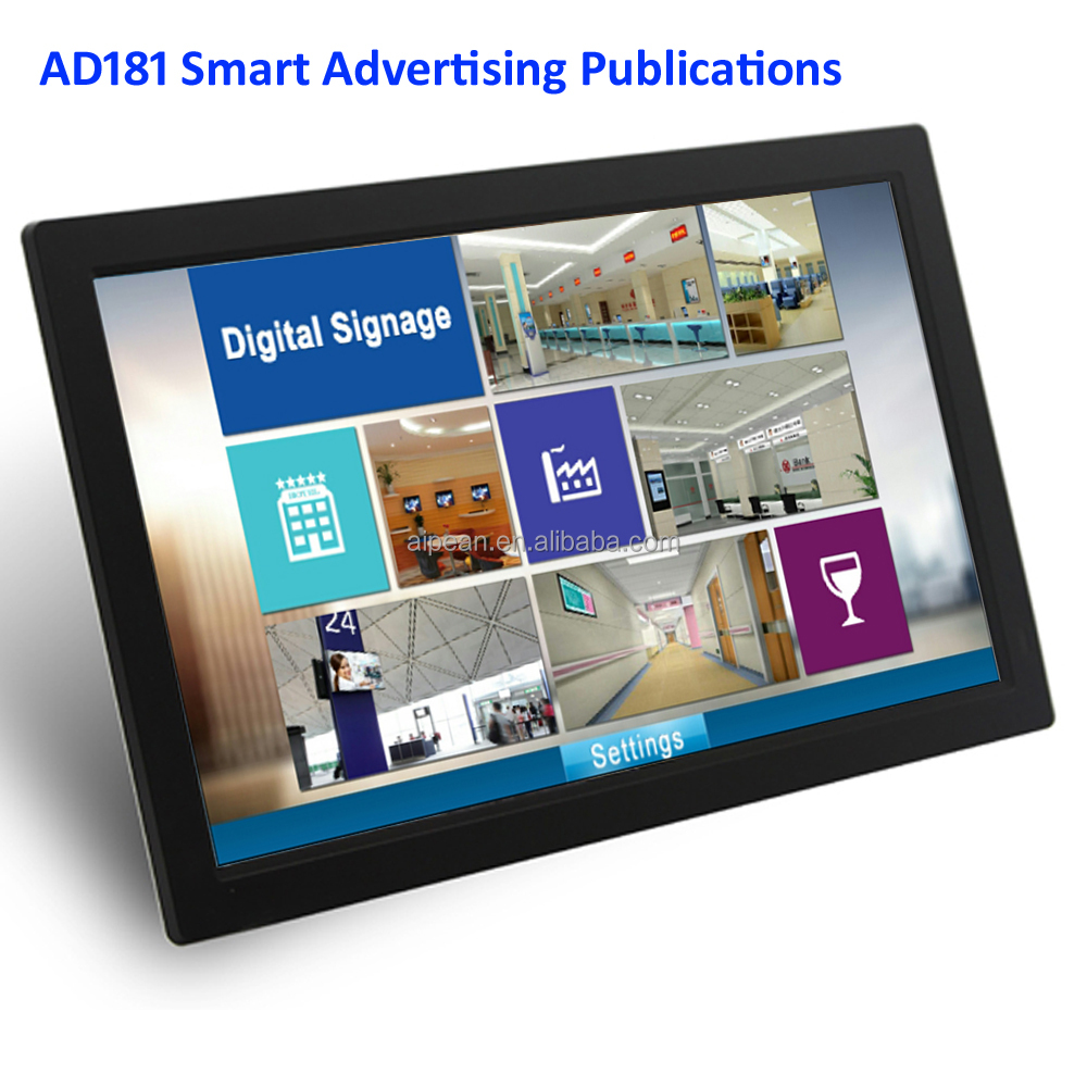 Производство 18,5 дюймовых mp4 рекламных публикаций APP player hd цифровые фоторамки ЖК-экран вывеска