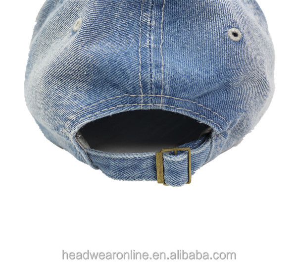 Fashion Custom Rhinestone Washed Cowboy Baseball Caps Customizable fitted caps 	 3d embroidery cap