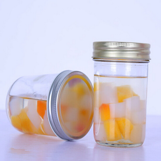 wide mouth recycled glass food jars