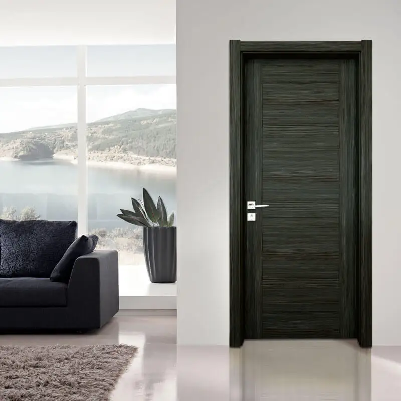 Cửa nội thất hiện đại upvc cửa cửa gỗ rắn