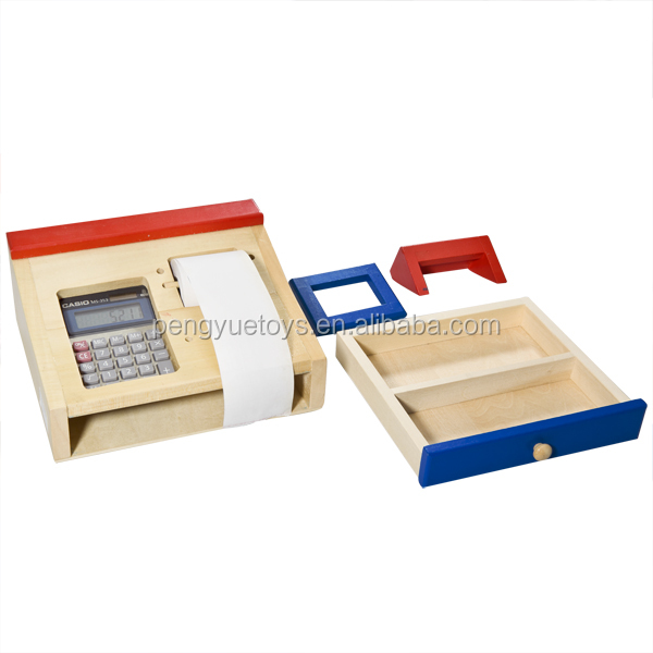 2015 ролевые игры деревянные игрушки кассовый аппарат для продажи