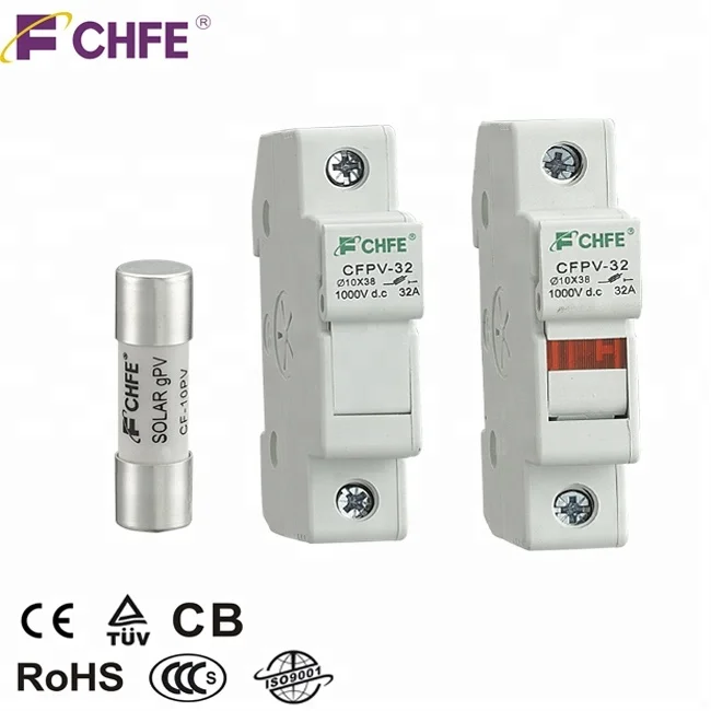 (TUV,CE,CB,RoHS) 10X38 1-32A 1000V DC солнечный PV держатель предохранителя gPV