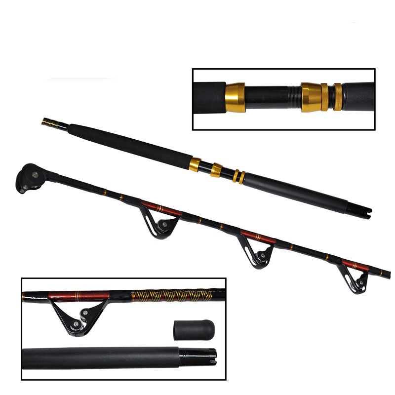 BT1005ボート釣りトローリングロッド168センチメートル80-130lbs