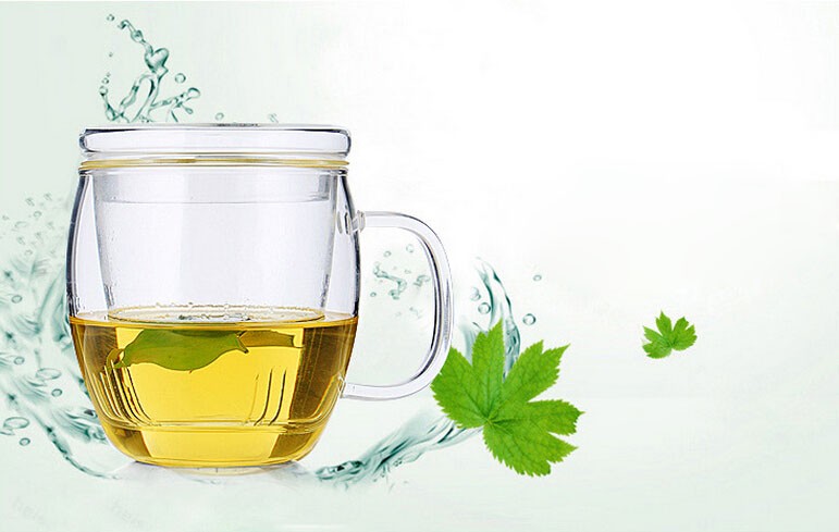 Borosilicate Glass Teapot Tea Cup Glass with Infuser and Lid Green Tea Cup
