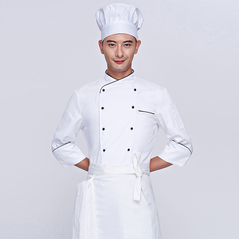 Китайский поставщик, оптовая продажа, классическая профессиональная белая кухонная форма шеф-повара