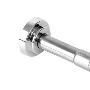 QJMAX Wholesale Amazon Hot Sale Bathroom Portable I Shaped Stainless Steel Tension Shower Curtain Rod
