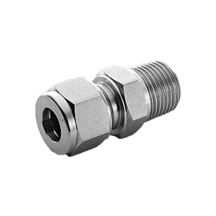 Pack of 5 Gray 1//4 Tube OD x 1//8 NPT Male x 1//4 Tube OD Tee Adapter Tefen Fiberglass Polypropylene Compression Tube Fitting