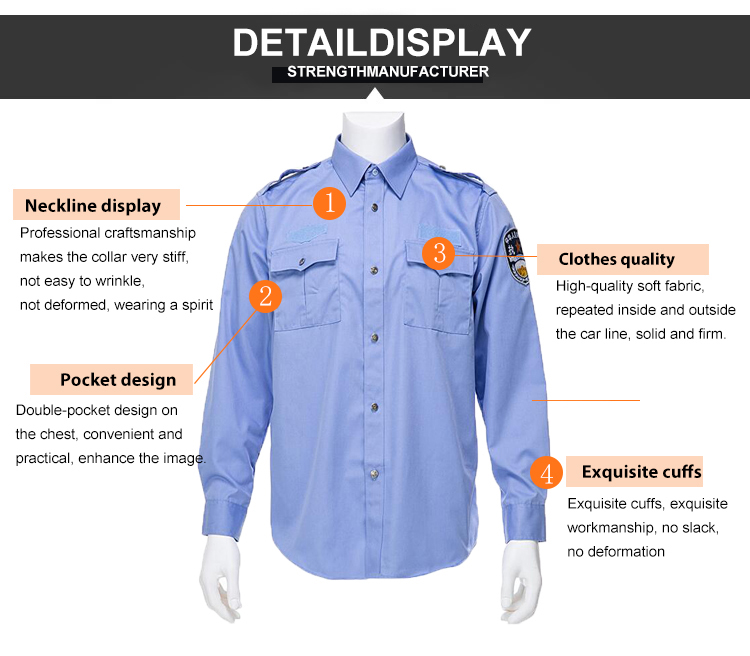 Private security uniform  for security guard hotel security guard uniform for man