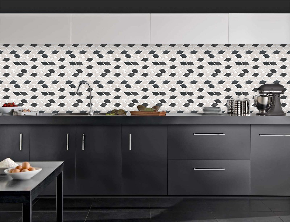 Interior Usage 3D Ceramic Covering Tiles for Home Decor Leaf Shape