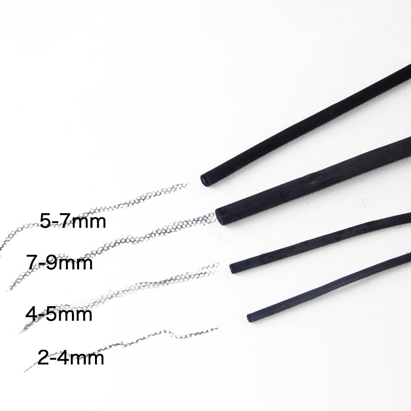 5PCS Black Willow Charcoal Pencil Set for Sketch Charcoal Drawing