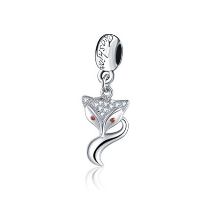 4 Fox Charms Antiqued Silver Animal Charms Forest Animal Pendants