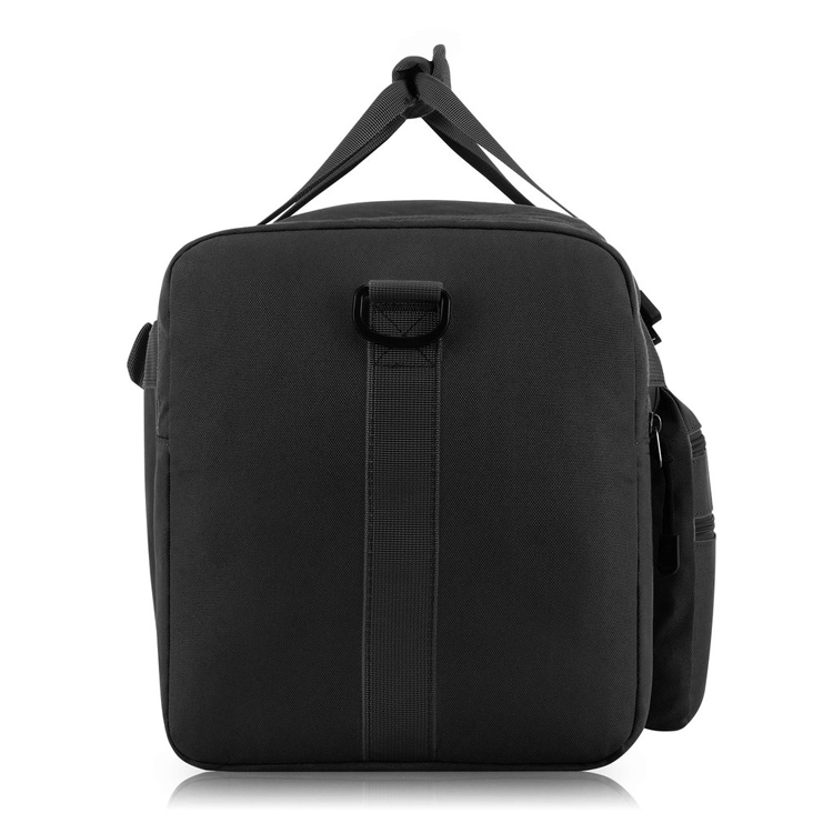 Borsone da viaggio nero da uomo con scomparto per scarpe