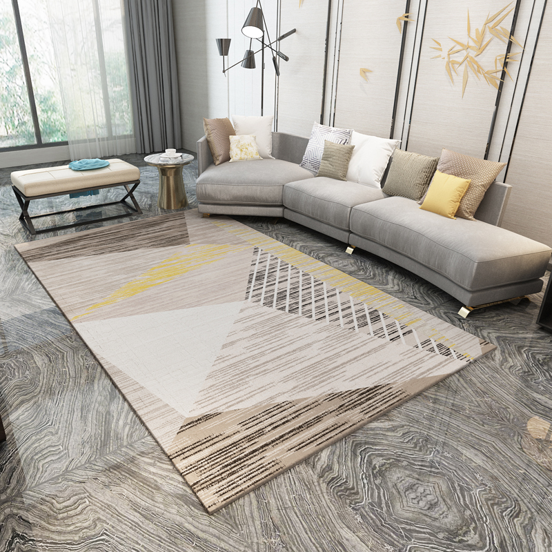 Northern Europe Concise Style Living Room Floor Mat Custom Wholesale Cheap PVC 3D Printed Office Carpet