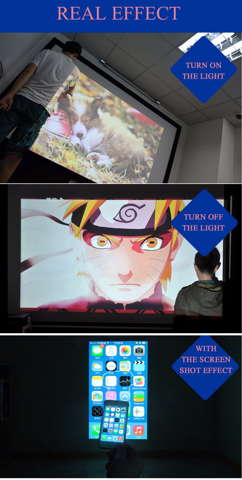 Owlenz LED96W LED Projector Android 4.4 Full HD 3D 3000 Lumens Home Cinema 1280x800 1080P LCD Digital Video Proyector TV Beamer
