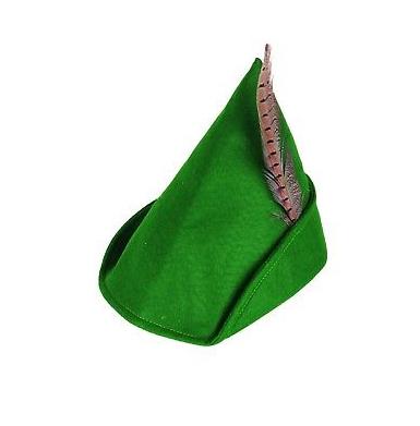 Mens Green Felt Robin Hood Oktoberfest Festival Fancy Dress Costume Outfit Hat