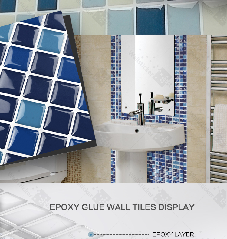 Peel and Stick Tiles Kitchen Backsplash Tiles 3D Wall Stickers 6 Tiles/Pack Kitchen Wall Stickers