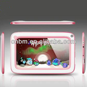 pink color 7 inch kid tablet pc for childwith Allwinner A20 dual-core 512M+4GB Android 4.2 battery3.7V 2200mAh Li-ion