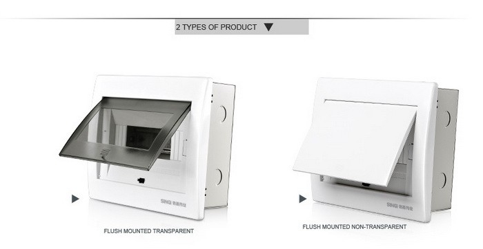 Mcb Distribution Box Equipment Electrical Power Distribution Panel Box Flush Mounted Non-transparent Low Voltage IP 30 GNB 1009