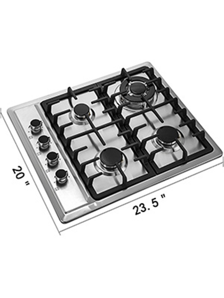 Stainless Steel 4 Burner build in Gas Stove Cooktop