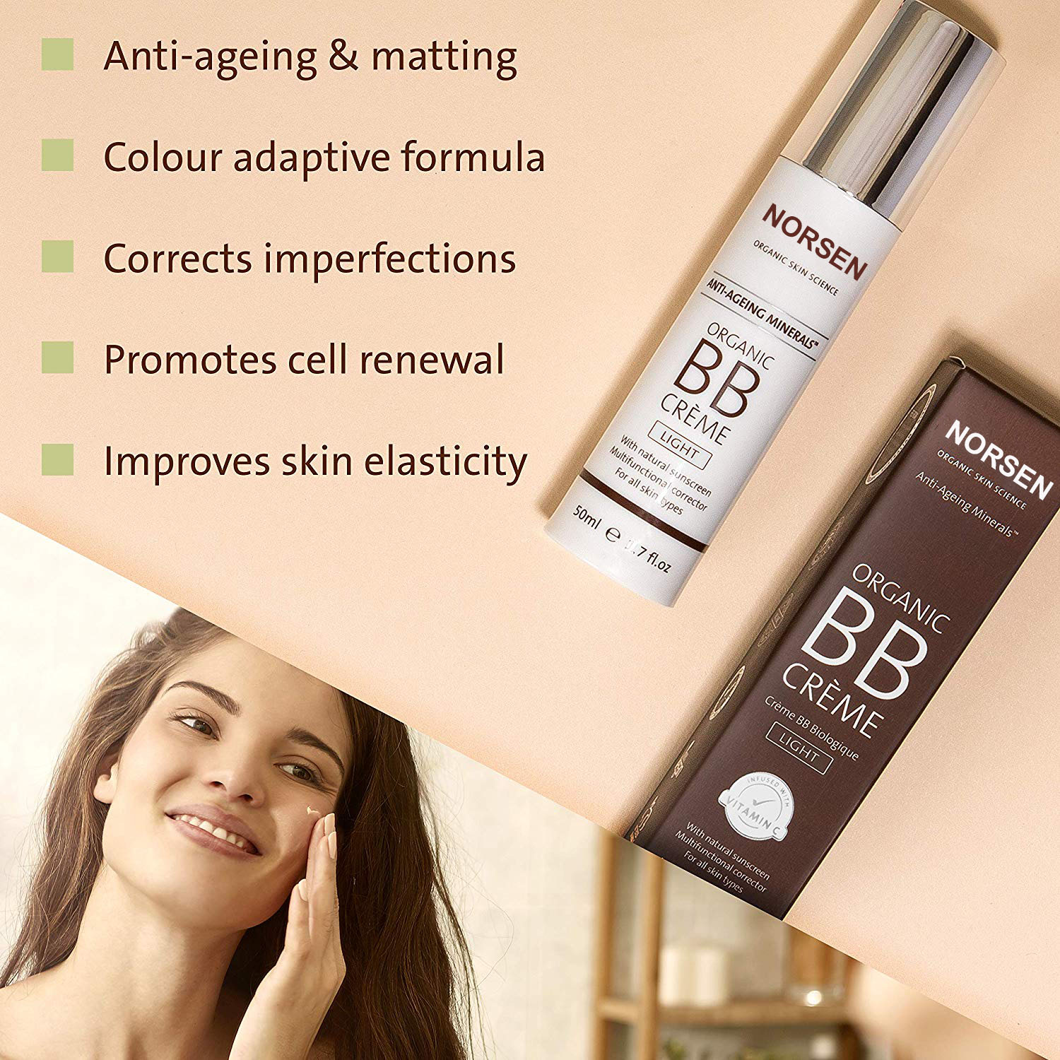 OEM Private Label Organic Moisturizing Improves Skin Elasticity BB Cream