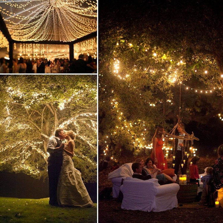 Outdoor LED Solar Light Copper Wire String Light Led  Light Chain For Christmas Decoration