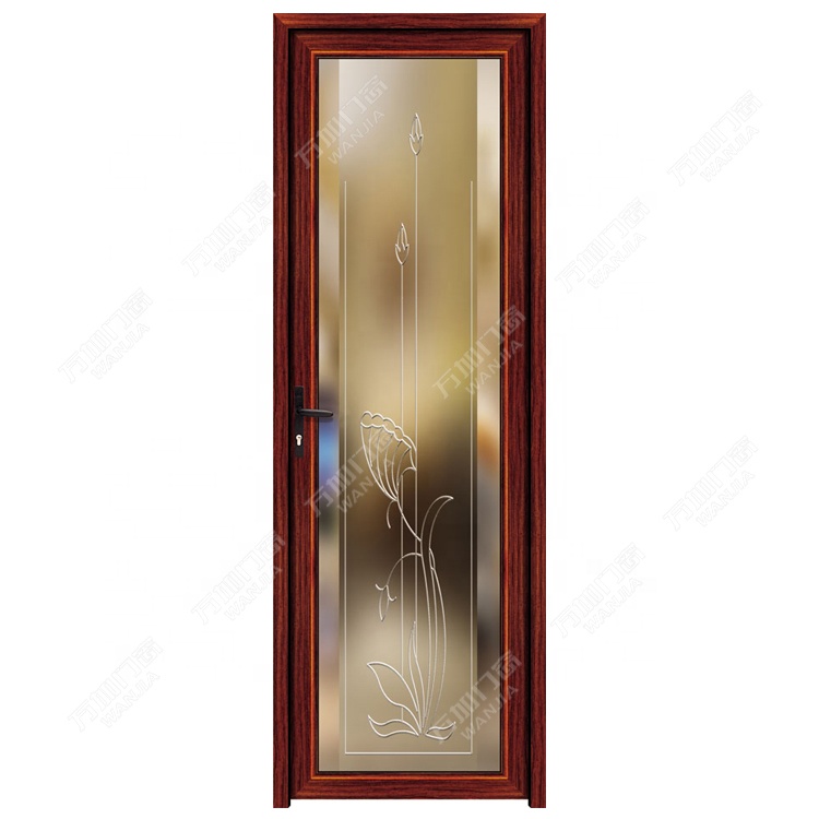 Komersial Tempered Kaca Double Hinged Kantor Pintu Masuk