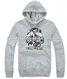 plain gray cotton sweatshirts double layer jacket hoodie factory
