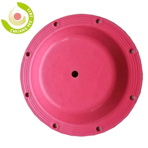 Polyurethane/PTFE ball and valve seat for diaphragm pumps