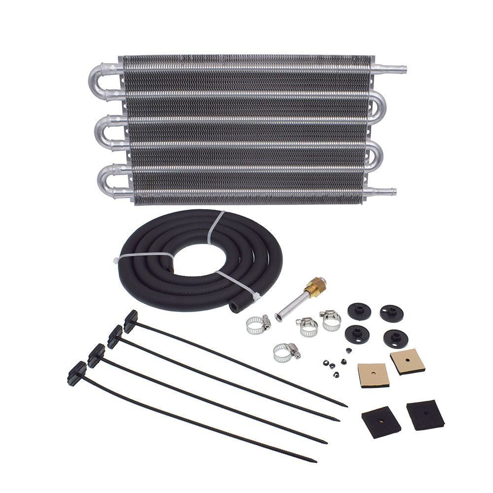 15/" Black Anodized Single Pass 2 Dual Pass Transmission Oil Cooler With Fitting