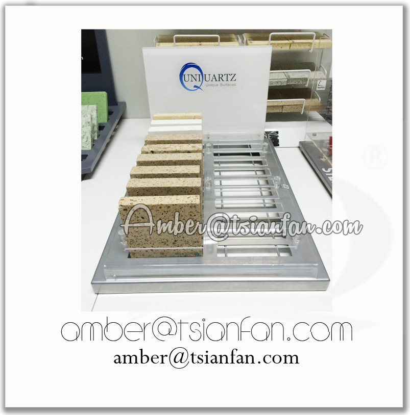 Custom Acrylic Quartz Stone Sample Worktop Display Rack