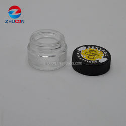 6ML Glass Wax Containers clear color 3ml 5ml 6ml CBD Wax Oil Concentrate Container glass Dab Jar