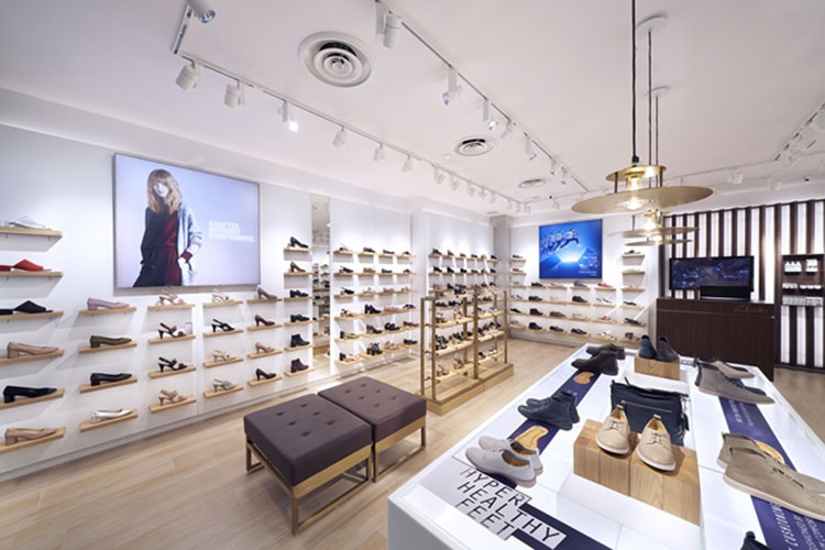 鞋店柜台设计鞋展览家具