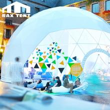 Geometric dome big steel event dome tent luxury outdoor zelte 6x6m indian wedding tent roof top tent with factory price