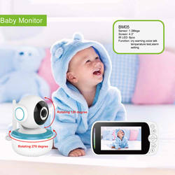 Mais recente rotação de monitoramento do bebê monitor do bebê hd 1.3 Mega com 270 graus rotatable