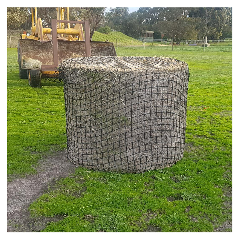 Custom 5 X 4 Black Polyprolynene Slow Feeder Knotless Round Bale