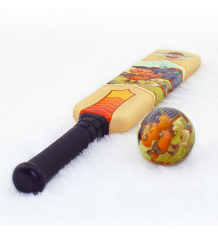 Универсальный разноцветный полиуретановый костюм для крикета с принтом, Детские уличные тренировочные игрушки, деревянная бита для крикета, спортивная игра